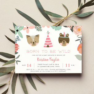 Wild Woodland Baby Shower Invitation