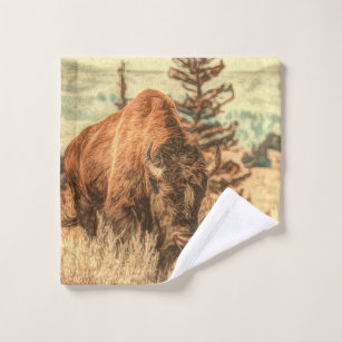 Bison and Grizzly Bear Kitchen Towel Set