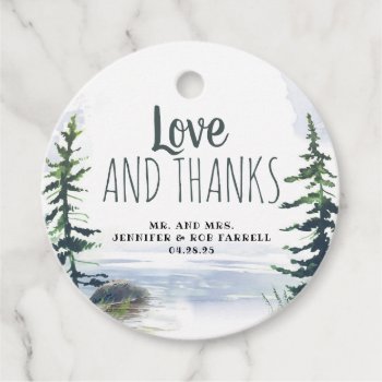 Wild Woodsy Nature Love And Thanks Wedding Favor Tags by lovelywow at Zazzle