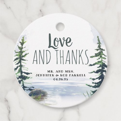 Wild Woodsy Nature Love and Thanks Wedding Favor Tags
