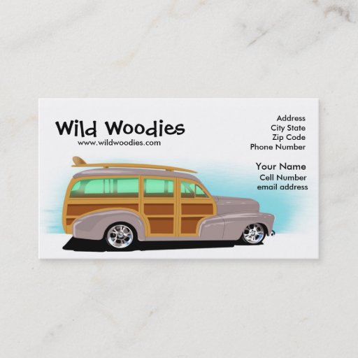 Customizable Wild Woody Business Card