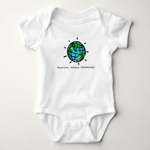 Wild world _ Cute  Planet Earth _ T_Shirt Baby Bodysuit