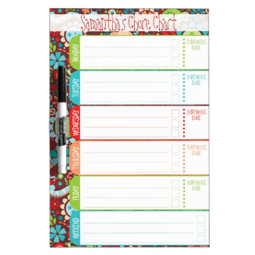 Wild World _ Kids To_Do List  Schedule  Chores Dry_Erase Board