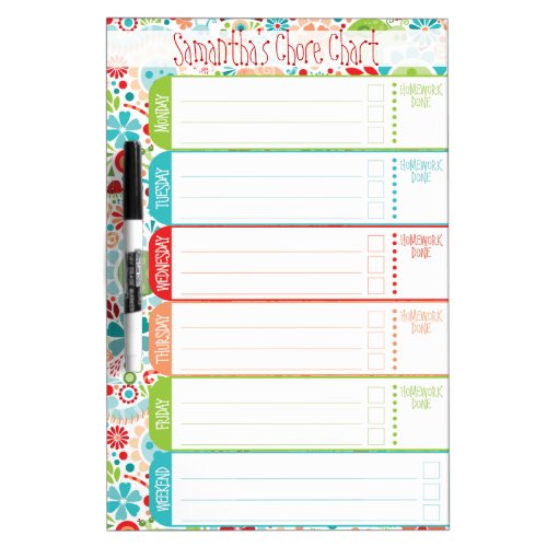 Wild World _ Kids To_Do List  Schedule  Chores Dry_Erase Board