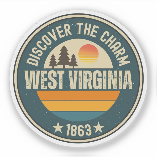 Wild WV - Mountain State Souvenir Sticker (Front)
