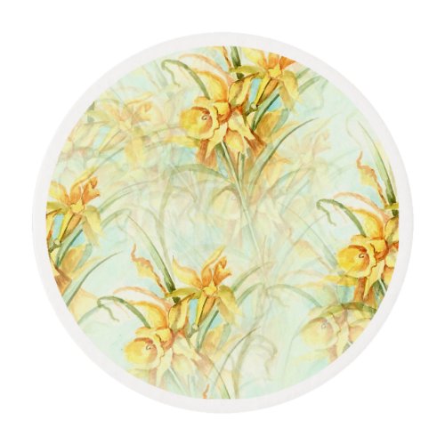 Wild Yellow Flowers Edible Frosting Rounds