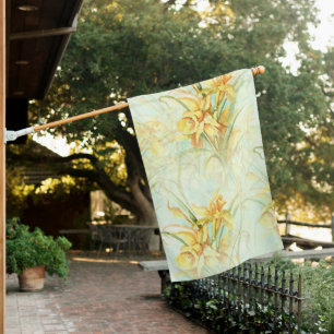 Wild Yellow Flowers House Flag