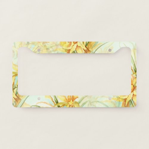 Wild Yellow Flowers License Plate Frame