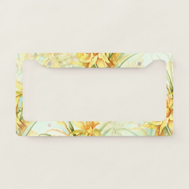Wild Yellow Flowers License Plate Frame (Front)