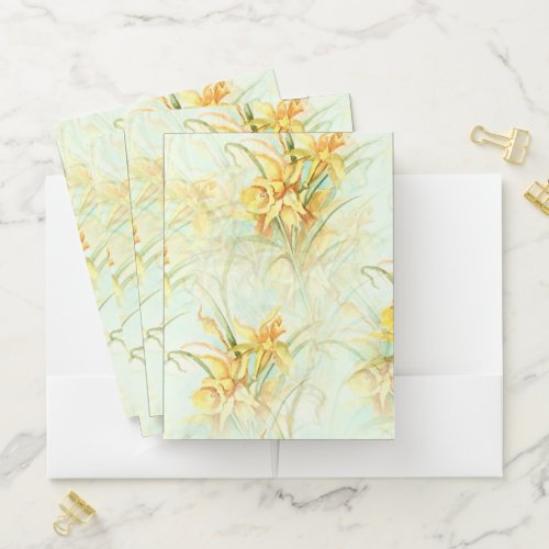 Wild Yellow Flowers Pocket Folder