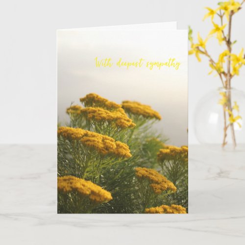 Wild Yellow Flowers South Africa Misty Weather Card