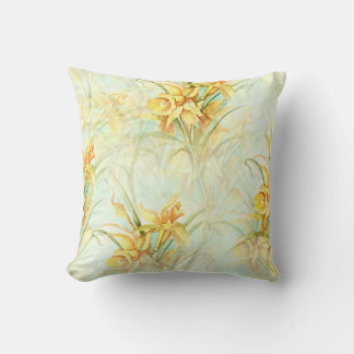 Wild Yellow Flowers Throw Pillow