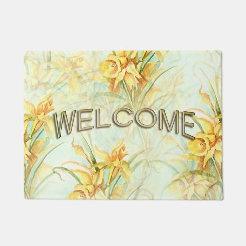 Wild Yellow Flowers Welcome Doormat