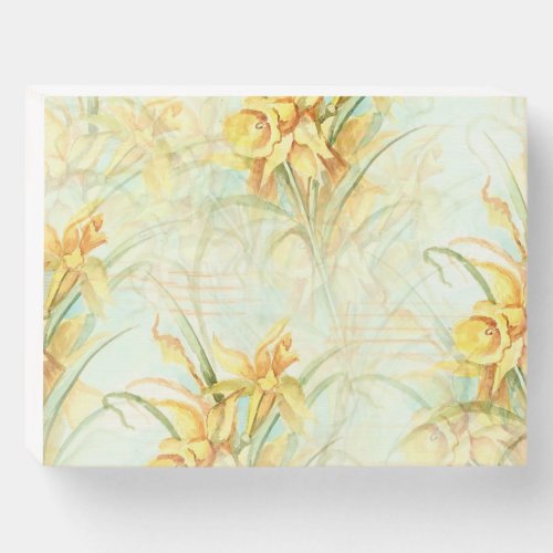 Wild Yellow Flowers Wooden Box Sign