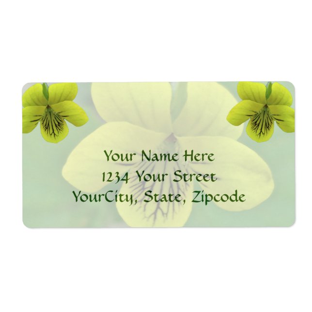Wild Yellow Violet Coordinating Items Label (Front)