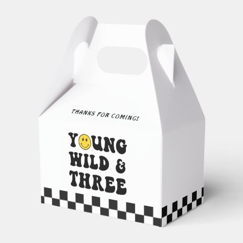 Wild Young and Three Boy 3rd Birthday Favor Boxes