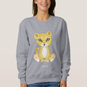 Wild Young Leopard Animal Cartoon Sweatshirt