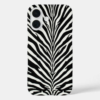 Wild Zebra Pattern iPhone 16 Case