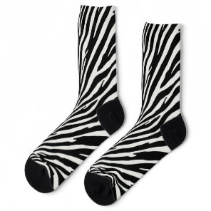 Wild Zebra Pattern Socks