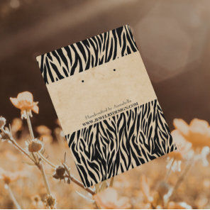Wild Zebra Pattern Vintage Flair Earring Holder