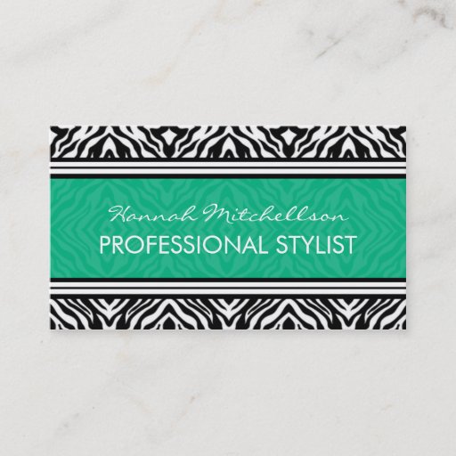 Customizable Wild Zebra Professional Business Cards