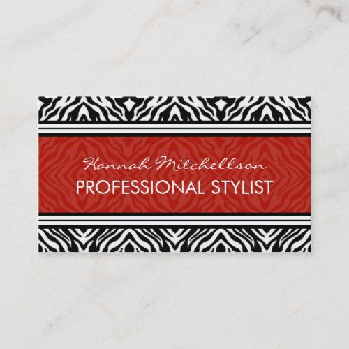Wild Zebra Professional Business Cards
