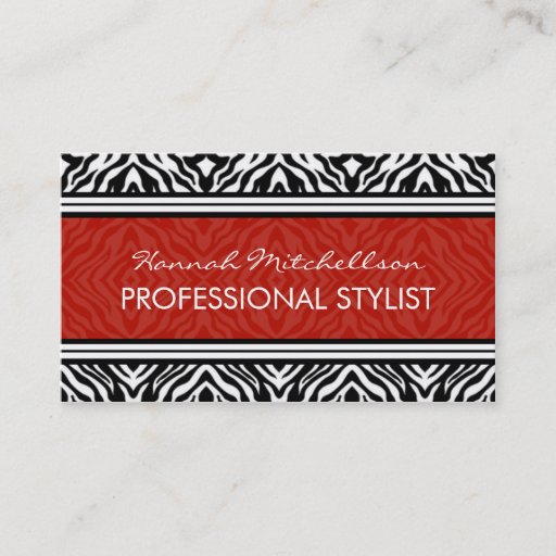 Customizable Wild Zebra Professional Business Cards