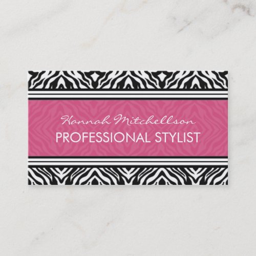 Wild Zebra Professional Business Cards