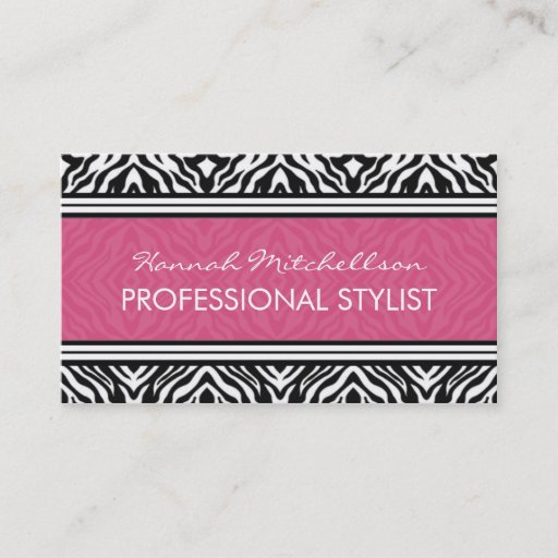 Customizable Wild Zebra Professional Business Cards