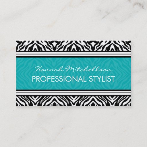 Customizable Wild Zebra Professional Business Cards