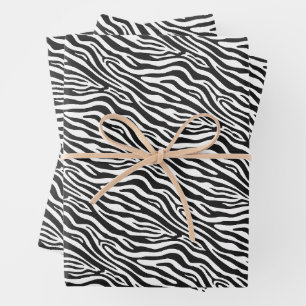 Wild Zebra Stripes Seamless Pattern Wrapping Paper Sheets