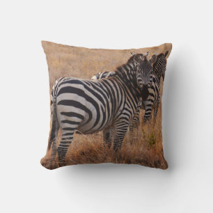 Wild Zebra Throw Pillow