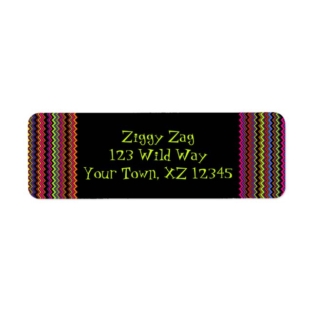 Wild Zig-Zags Label (Front)