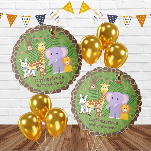 Wild Zoo Animal Jungle Safari Baby Shower Balloon