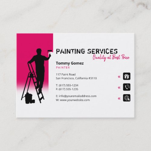 Wildberry Painting Services  Painter at work Business Card