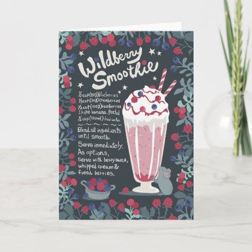 Wildberry Smoothie greeting card