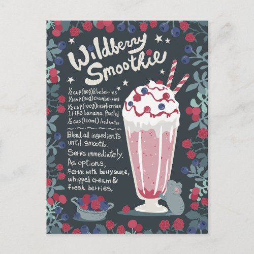 Wildberry Smoothie Postcard