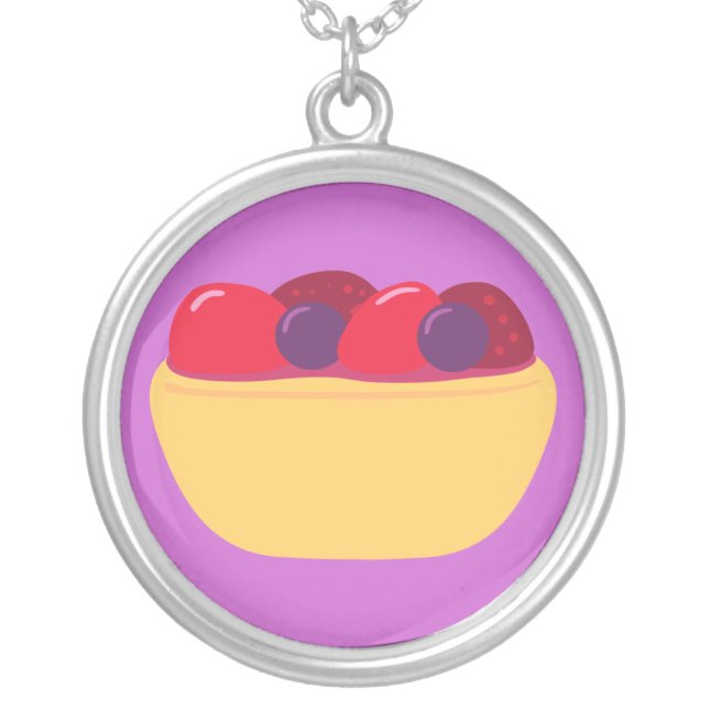 Wildberry Tart Silver Plated Necklace (Front)