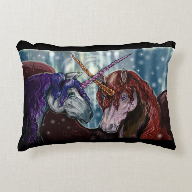 Wildberry Unicorns Decorative Pillow (Front)