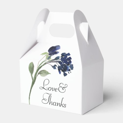 Wildbloom  Classic Blue Bohemian Flower Thank You Favor Boxes