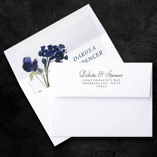 Wildbloom Classic Blue Bohemian Garden Flower Envelope Liner