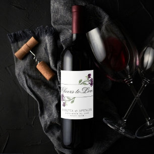 Wildbloom Purple Bohemian Cheers to Love Wine Label