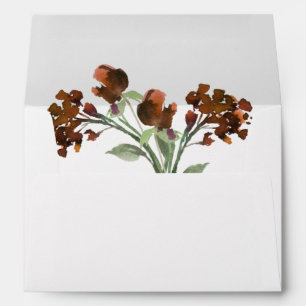 Wildbloom Terracotta Orange Bohemian Address Envelope