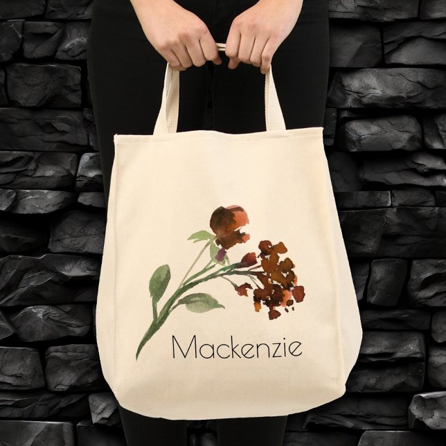 Wildbloom | Terracotta Orange Bohemian Custom Tote Bag (Creator Uploaded)