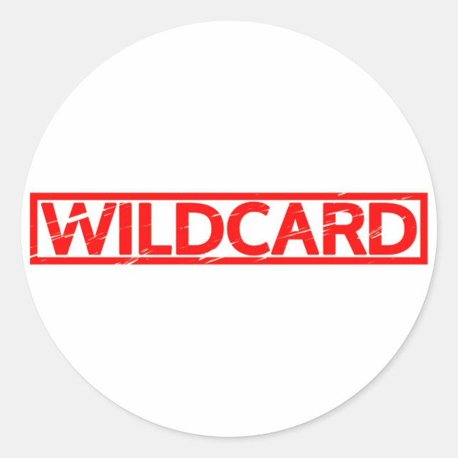 Wildcard Stamp Classic Round Sticker (Front)