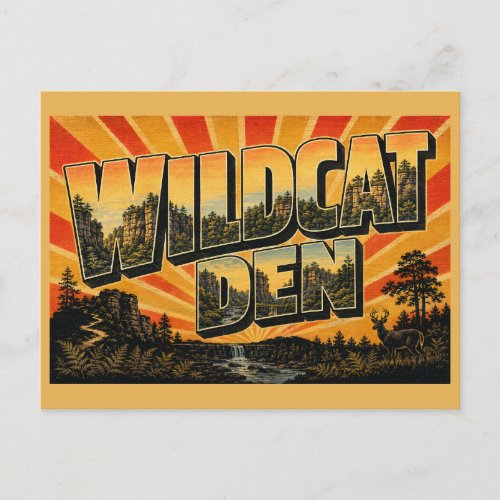 Wildcat Den State Park Iowa Sandstone Cliffs Art Postcard
