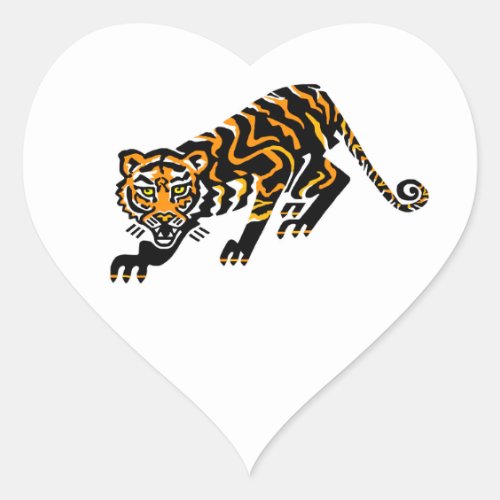 Wildcat _ I love TIGERS _ Wildlife _ Nature _ Heart Sticker