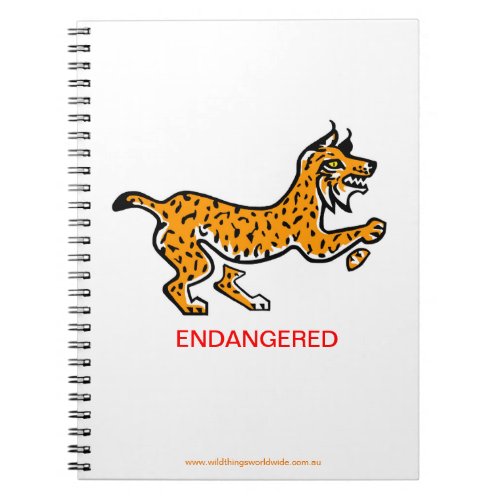 Wildcat _ Iberian LYNX _ Endangered animal _ Notebook