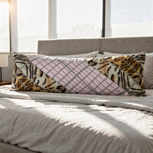 Wildcat Matrix - Bengal Cat Leopard Pink Rose Body Pillow