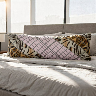 Wildcat Matrix - Bengal Cat Leopard Pink Rose Body Pillow